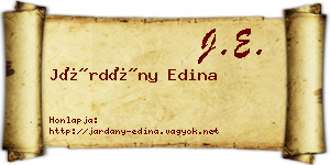 Járdány Edina névjegykártya